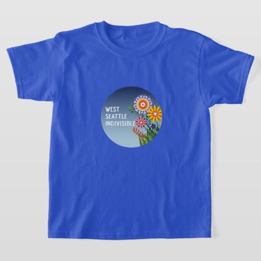 West Seattle Indivisible Kids Blue Flower t-shirt (Ablage )