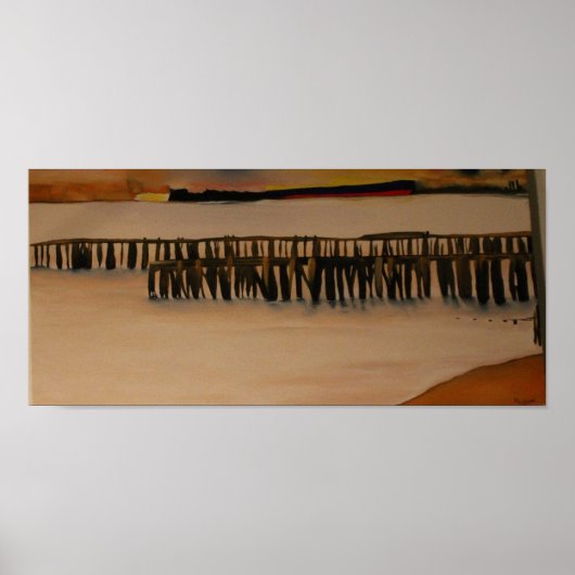 West Seattle Piers View Downtown Seattle Ships Poster (Vorne)