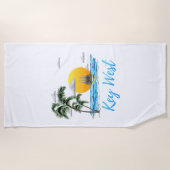 West-Segelfinale mit Küstenschlüssel Strandtuch (Vorderseite)