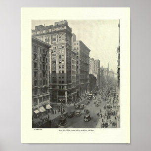 West Side of Fifth Avenue Blick nach Norden vom 42 Poster