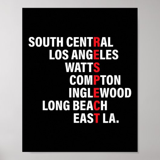 West Side Respekt Los Angeles Watts Compton Long B Poster (Vorne)