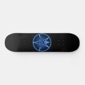 West Side Witch Deck - Baphomet Metallic Blue Deck Skateboard (Horizontal)