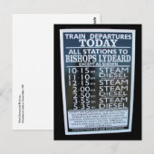 West Somerset Bahn, Bahnhof Minehead Postkarte (Vorne/Hinten)