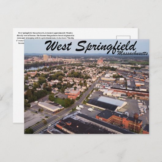 West Springifled Massachusetts Postkarte (Vorne/Hinten)