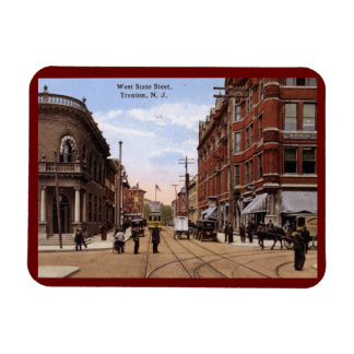 West Staat St., Trenton NJ 1915 Vintag Magnet