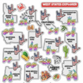West States Explorer — Educational Sticker (Vorderseite)