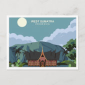 West Sumatra Indonesien Reisestelle Veranschaulich Postkarte (Vorderseite)
