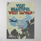 West Taiwan Map Poster 18" x 24" (Vorne)