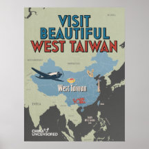 West Taiwan Map Poster 18" x 24"