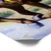 West Texas Bull Dogging Hereford Steer Poster (Ecke)
