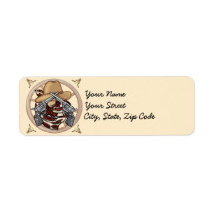 West Texas Cowboy-Adresse Labels