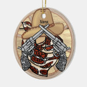 West Texas Cowboy Keramik Ornament (Links)