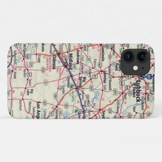 West Texas Map Case-Mate iPhone Hülle (Rückseite (Horizontal))