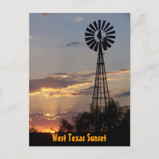West Texas Sunset Postkarte