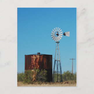 West Texas Windmühle und Wassertank Postkarte