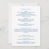 West Tisbury Wedding Welcome Itinerary Navy Blue Dankeskarte (Rückseite)