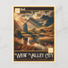 West Valley City, Utah | VINTAG Postkarte