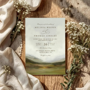 West Valley Rustikale Elegante QR-Code-Hochzeit Einladung