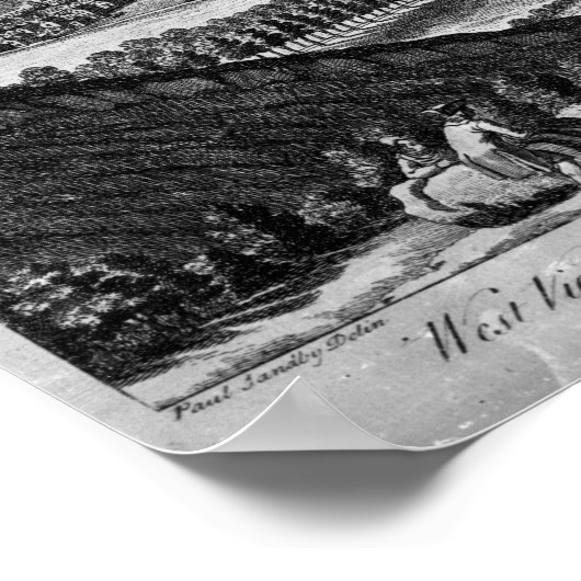 West View of the City of Edinburgh, 1753 Poster (Ecke)