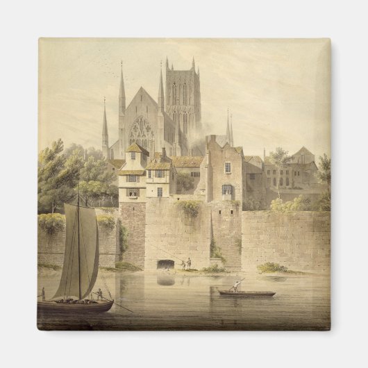 West View of Worcester Cathedral, 1798 (w/c auf Pp Magnet (Vorne)