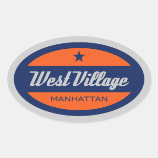 West Village Ovaler Aufkleber