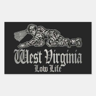 WEST VIRGINIA Abschaum Rechteckiger Aufkleber