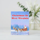 West Virginia anpassbare Weihnachtskarte Feiertagskarte (Stehend Vorderseite)