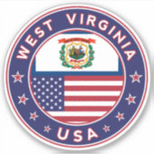 West Virginia Aufkleber (Vorderseite)