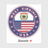 West Virginia Aufkleber (Blatt)