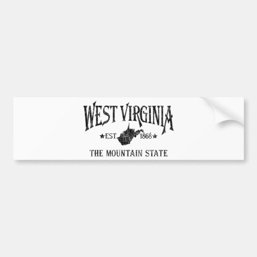 West Virginia Autoaufkleber (Vorne)
