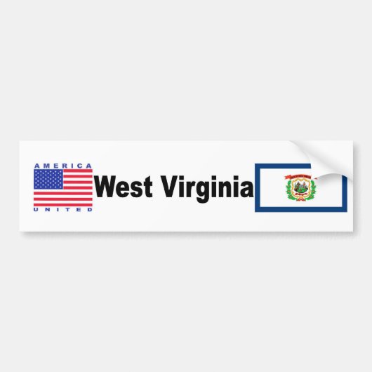 West Virginia Autoaufkleber (Vorne)
