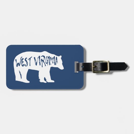 West Virginia Bear Gepäckanhänger (Vorderseite horizontal)