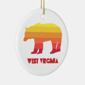 West Virginia Bear Keramik Ornament (Rechts)