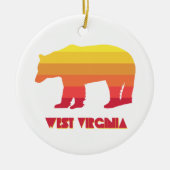 West Virginia Bear Keramik Ornament (Vorne)
