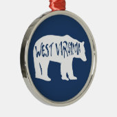 West Virginia Bear Ornament Aus Metall (Rechts)