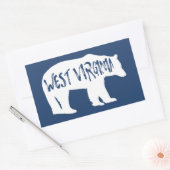 West Virginia Bear Rechteckiger Aufkleber (Umschlag)