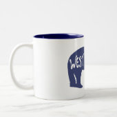 West Virginia Bear Zweifarbige Tasse (Links)