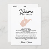 WEST VIRGINIA Begrüßungsschreiben IRGENDWELCHE FAR (Vorne/Hinten)