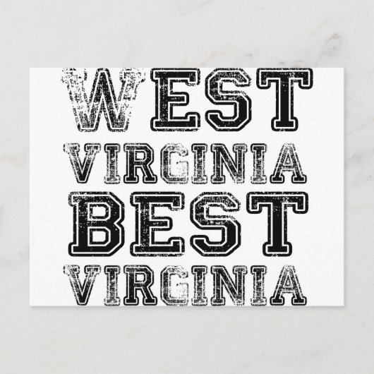 West Virginia Best Virginia Postkarte (Vorderseite)