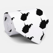West Virginia Black and White Krawatte (Gerollt)