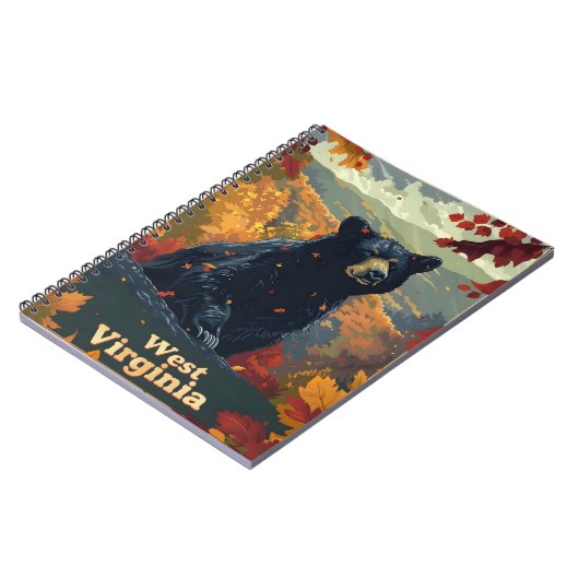 West Virginia Black Bear Notizblock (Linke Seite)