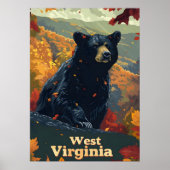 West Virginia Black Bear Poster (Vorne)