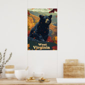 West Virginia Black Bear Poster (Küche)