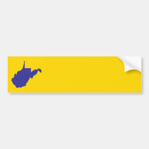West Virginia Blau und Gold Autoaufkleber
