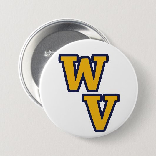 West Virginia Blue and Gold Pride Button (Vorne & Hinten)