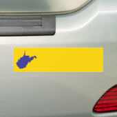 West Virginia Blue und Gold Autoaufkleber (Auf Auto)