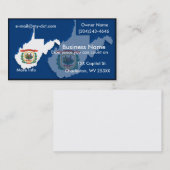 West Virginia Business Card Visitenkarte (Vorne/Hinten)