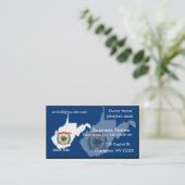 West Virginia Business Card Visitenkarte (Stehend Vorderseite)