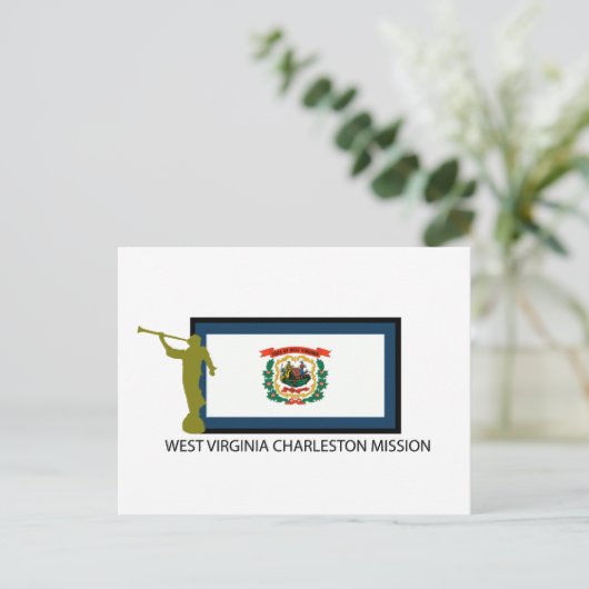 WEST VIRGINIA CHARLESTON MISSION LDS CTR POSTKARTE (Stehend Vorderseite)