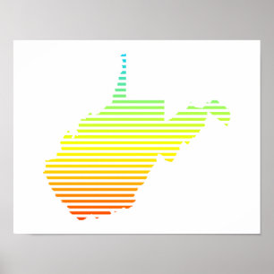 West Virginia Chill Fade Poster